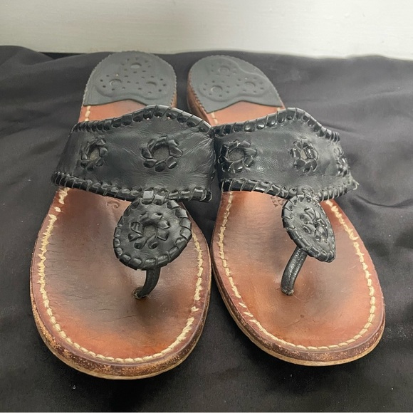 Jack Rogers Classic Jacks Flat Sandals in Black - Picture 3 of 10